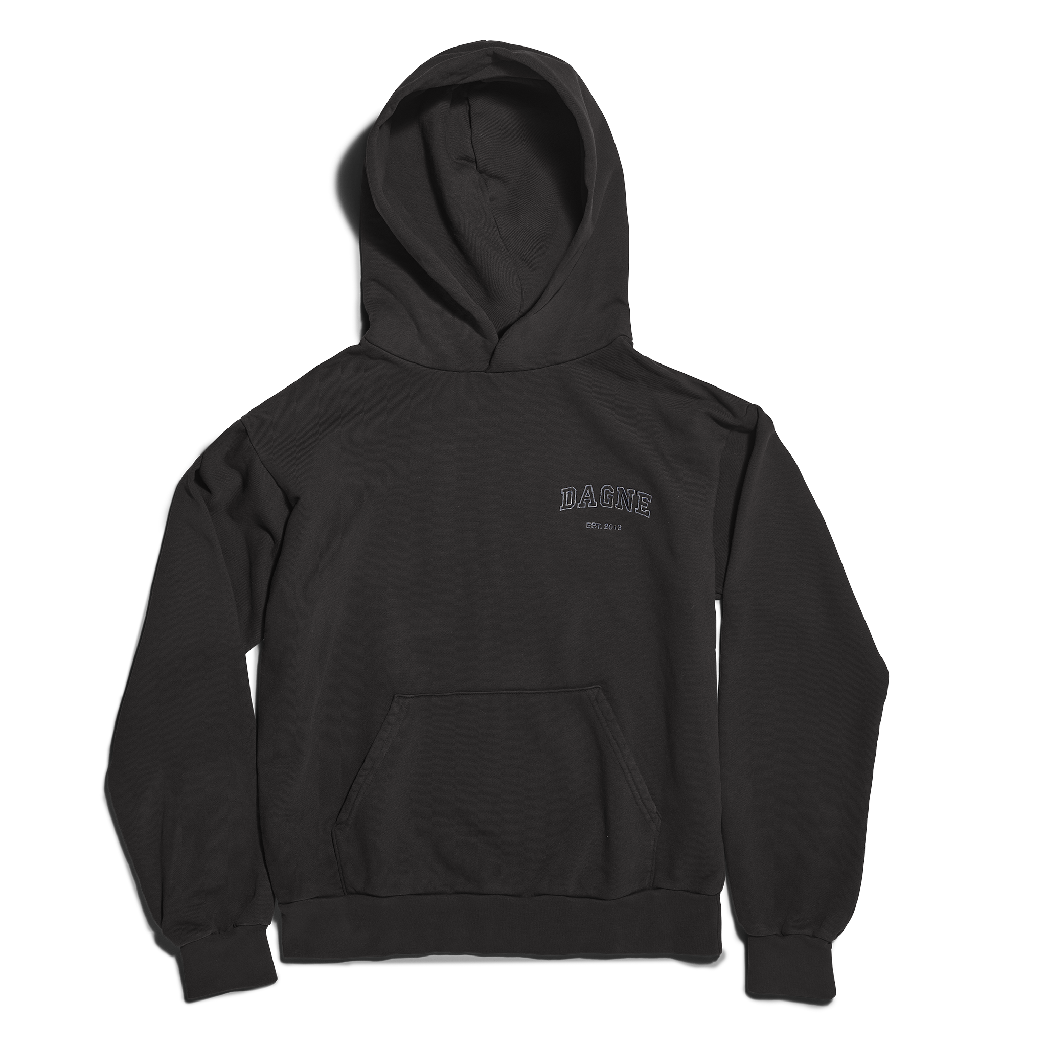 Varsity Logo Hoodie in Onyx. 3X